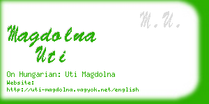 magdolna uti business card